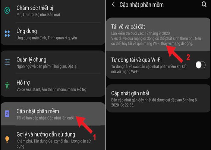 Cập nhật phần mềm mới cho điện thoại Cập nhật phần mềm mới cho điện thoại